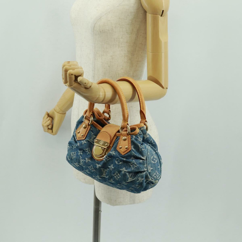 【日本直送】路易威登 Monogram Denim Preity 手提包 藍色 M95020 LV 正品 163386SAV-22