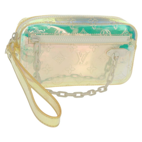 路易威登 Monogram Prism Pochette Volga 手袋 銀色 M55261 LV 正品 163342M