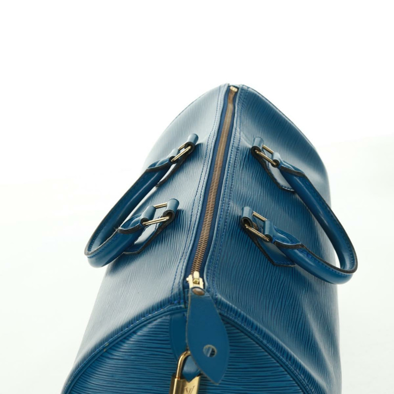 【日本直送】路易威登 Epi Speedy 35 手提包，托萊多藍，M42995，LV 正品，編號 163363V-6