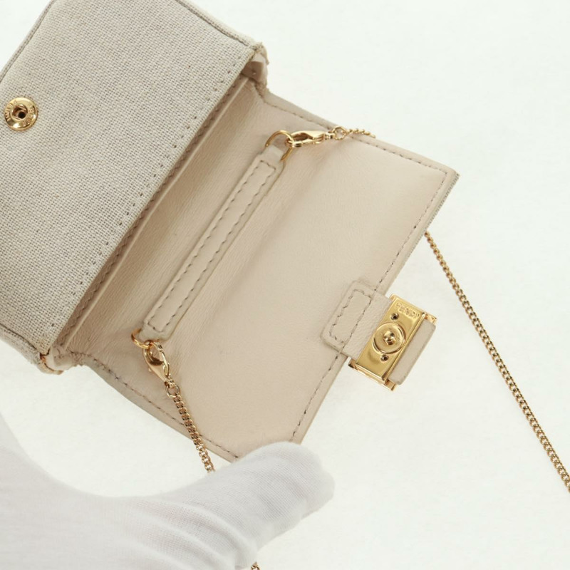 【日本直送】FENDI Zucca 帆布微型水桶包吊飾 多色金色 正品 163112SAM-9