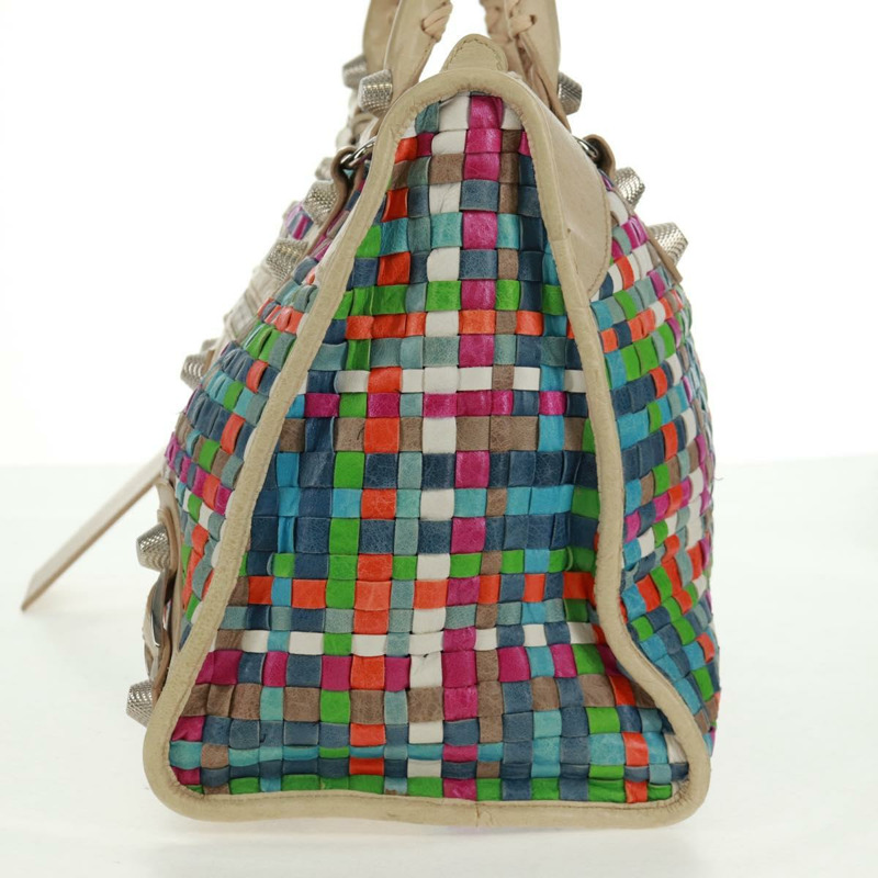 【日本直送】BALENCIAGA Giant Work 手提包 皮革 多色 銀色 173080 正品 163060V-2