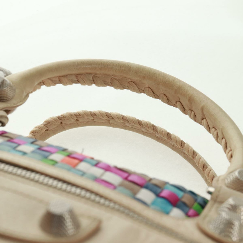 【日本直送】BALENCIAGA Giant Work 手提包 皮革 多色 銀色 173080 正品 163060V-7