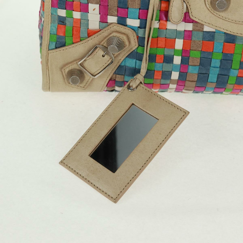 【日本直送】BALENCIAGA Giant Work 手提包 皮革 多色 銀色 173080 正品 163060V-16