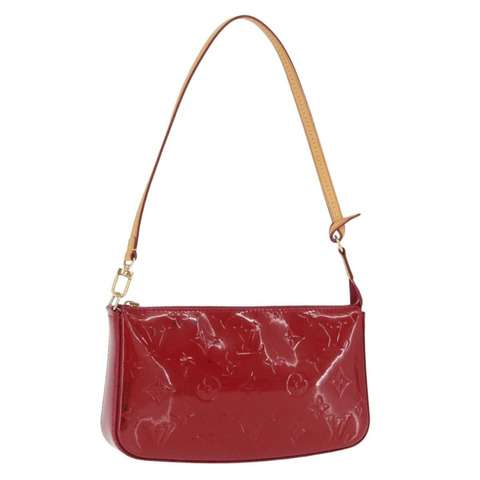 路易威登 Vernis Pochette 配件袋 Rose Andian M91574 正品 164264