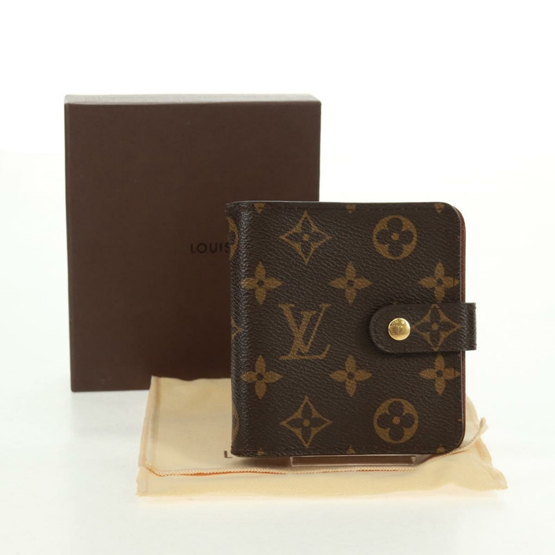 【日本直送】路易威登 Monogram Compact Zip Wallet M61667 LV Auth 164000V-11