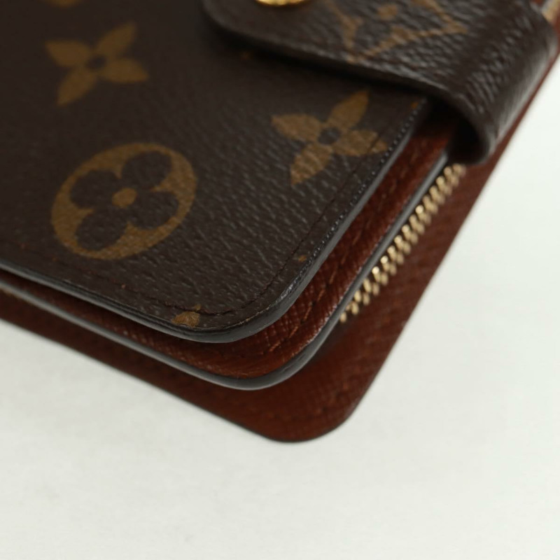 【日本直送】路易威登 Monogram Compact Zip Wallet M61667 LV Auth 164000V-13