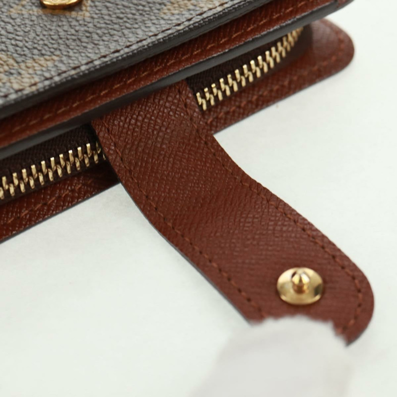 【日本直送】路易威登 Monogram Compact Zip Wallet M61667 LV Auth 164000V-17