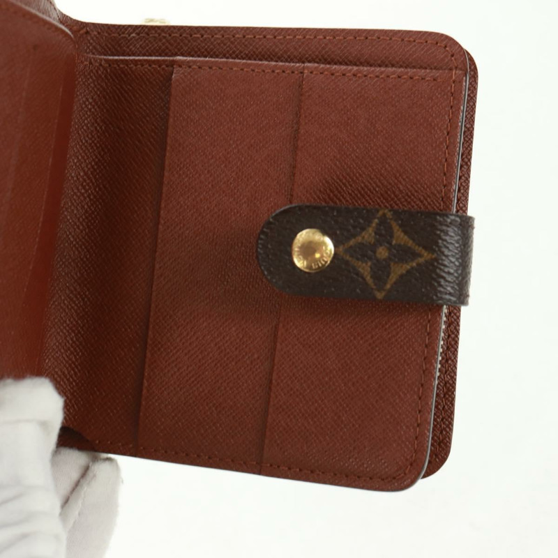 【日本直送】路易威登 Monogram Compact Zip Wallet M61667 LV Auth 164000V-19