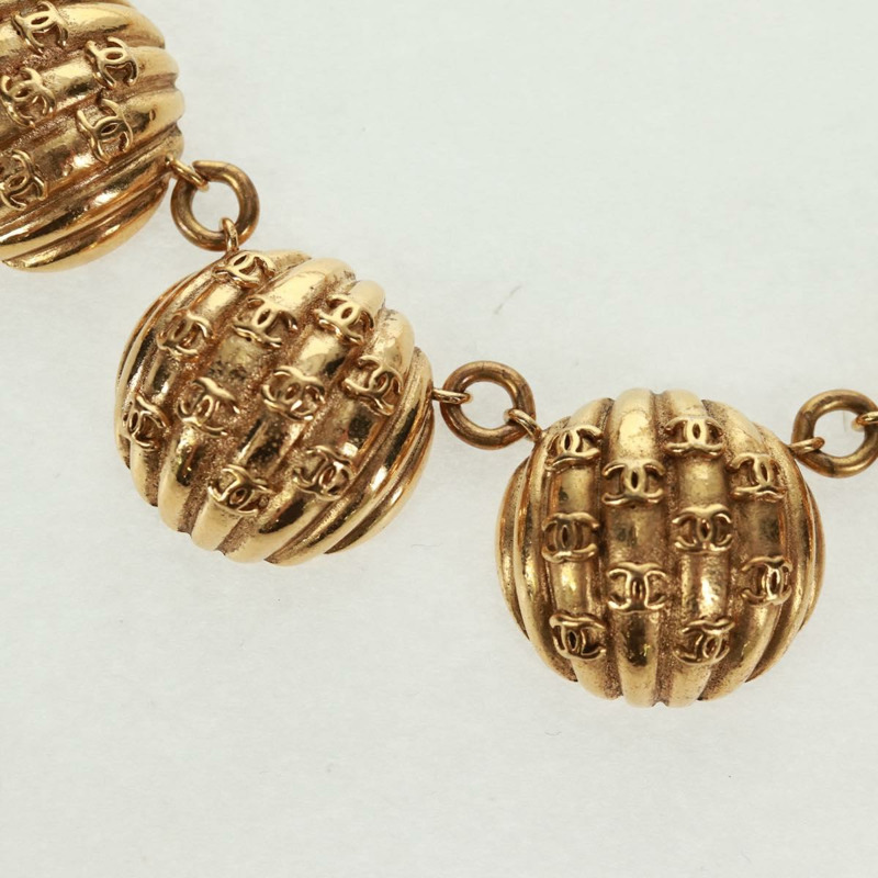 【日本直送】香奈兒 (CHANEL) 金色金屬雙C標誌項鍊，貨號 157548SAV-3