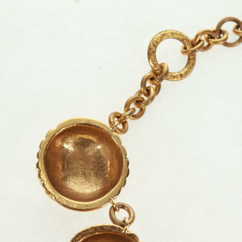 【日本直送】香奈兒 (CHANEL) 金色金屬雙C標誌項鍊，貨號 157548SAV-12