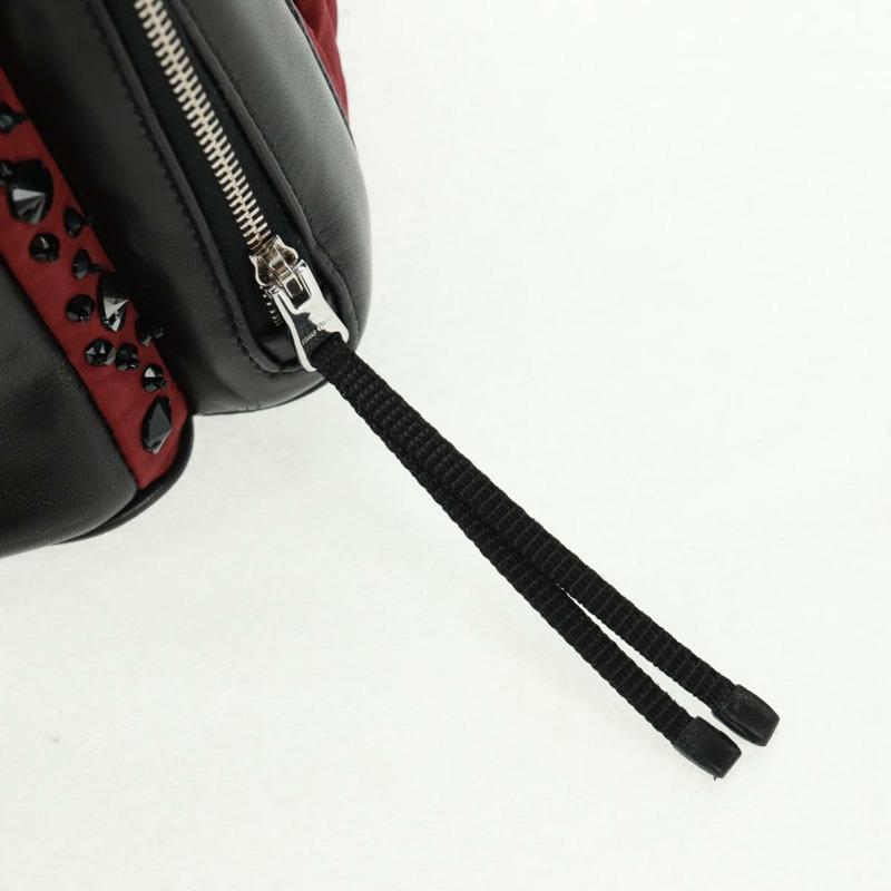 【日本直送】Miu Miu 雙肩包 尼龍皮革 酒紅色 5BZ005 正品 164089SAV-20