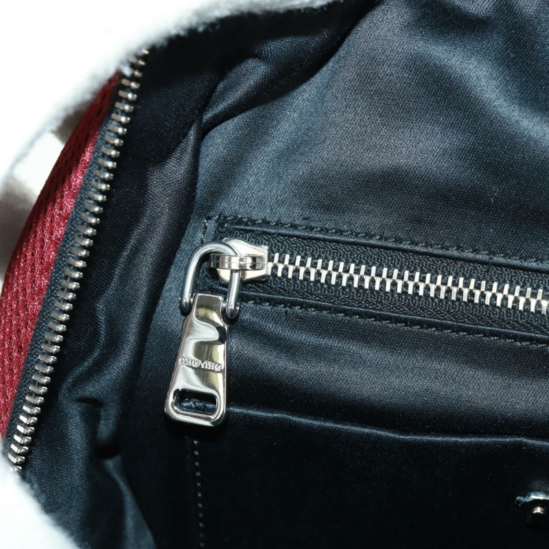【日本直送】Miu Miu 雙肩包 尼龍皮革 酒紅色 5BZ005 正品 164089SAV-26