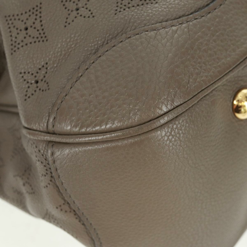 【日本直送】路易威登 Mahina 太陽能 PM 手袋，皮革，灰褐色，貨號 M93124，LV 正品，編號 164063V-8