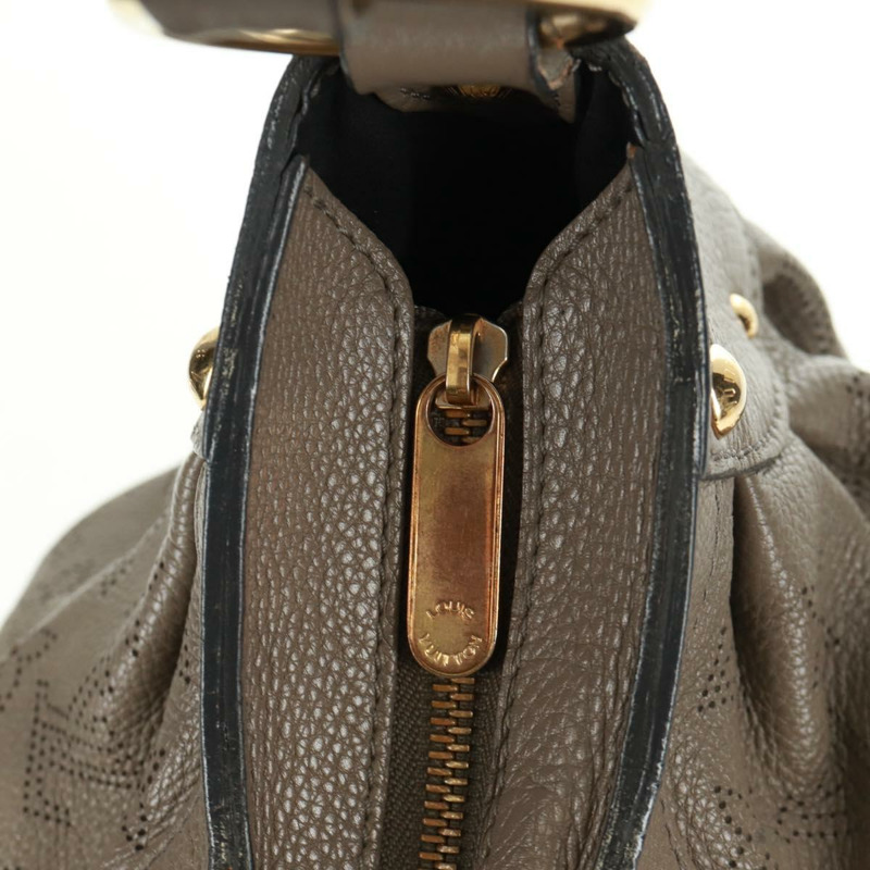 【日本直送】路易威登 Mahina 太陽能 PM 手袋，皮革，灰褐色，貨號 M93124，LV 正品，編號 164063V-9