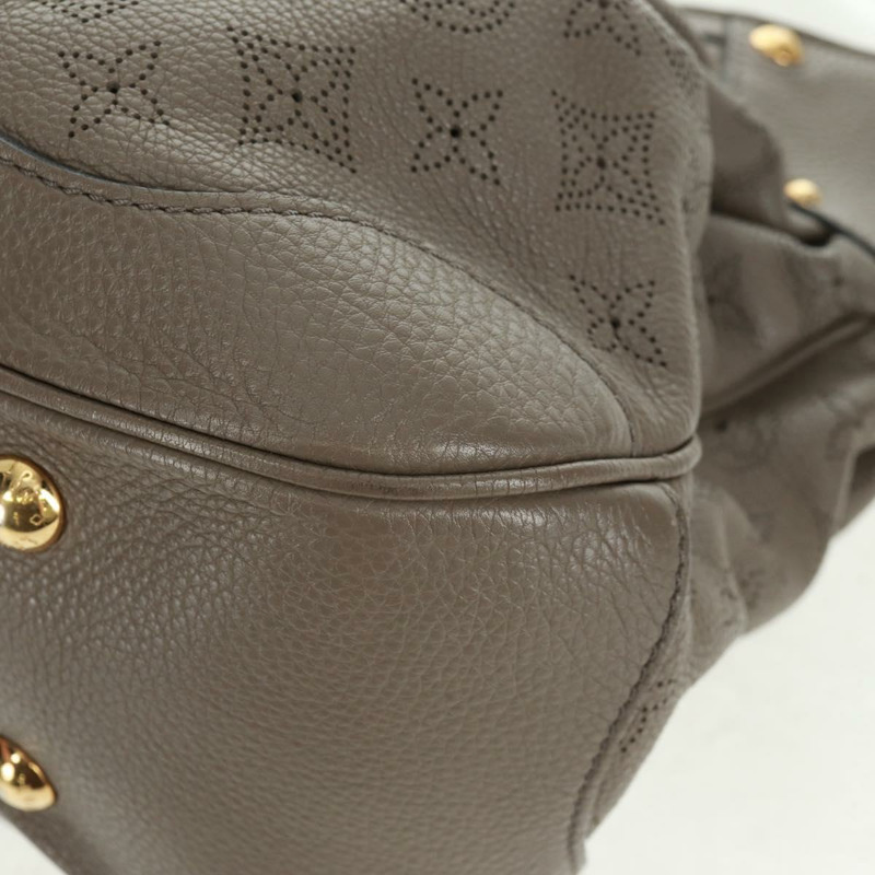 【日本直送】路易威登 Mahina 太陽能 PM 手袋，皮革，灰褐色，貨號 M93124，LV 正品，編號 164063V-13