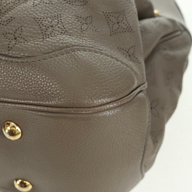 【日本直送】路易威登 Mahina 太陽能 PM 手袋，皮革，灰褐色，貨號 M93124，LV 正品，編號 164063V-15