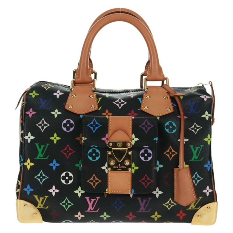 【日本直送】路易威登 Monogram Multicolor Speedy 30 手提包 黑色 M92642 正品 157571SM-12