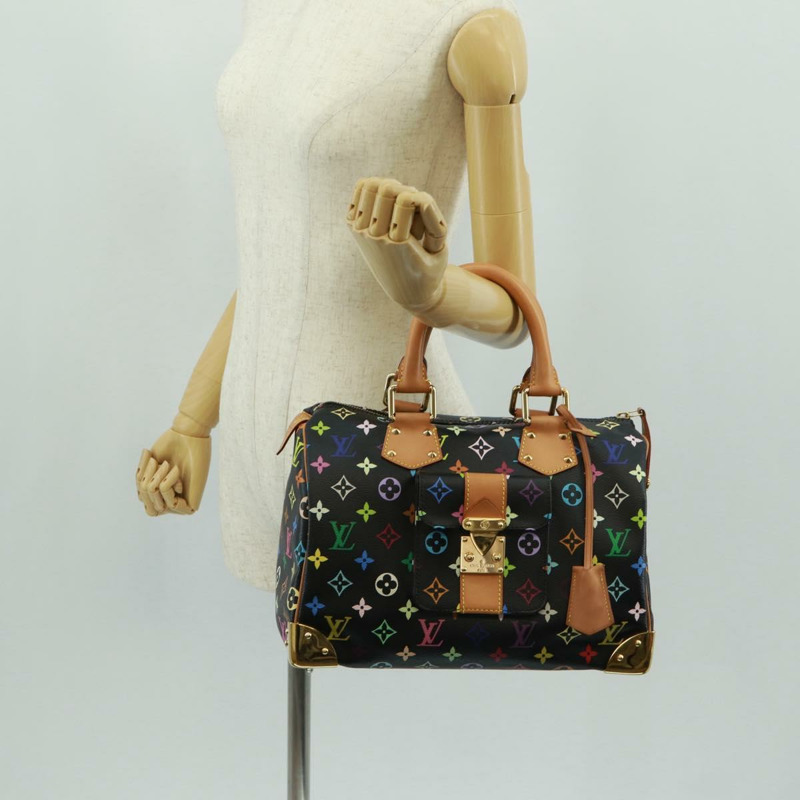 【日本直送】路易威登 Monogram Multicolor Speedy 30 手提包 黑色 M92642 正品 157571SM-24