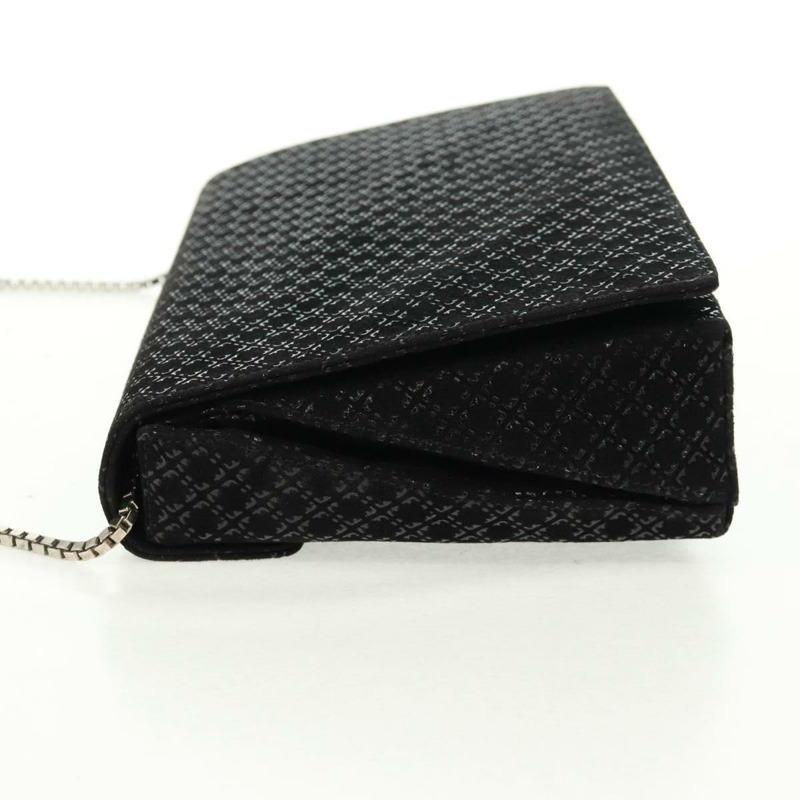 【日本直送】Salvatore Ferragamo 鏈條單肩包 麂皮 黑色 銀色 正品 154248V-2