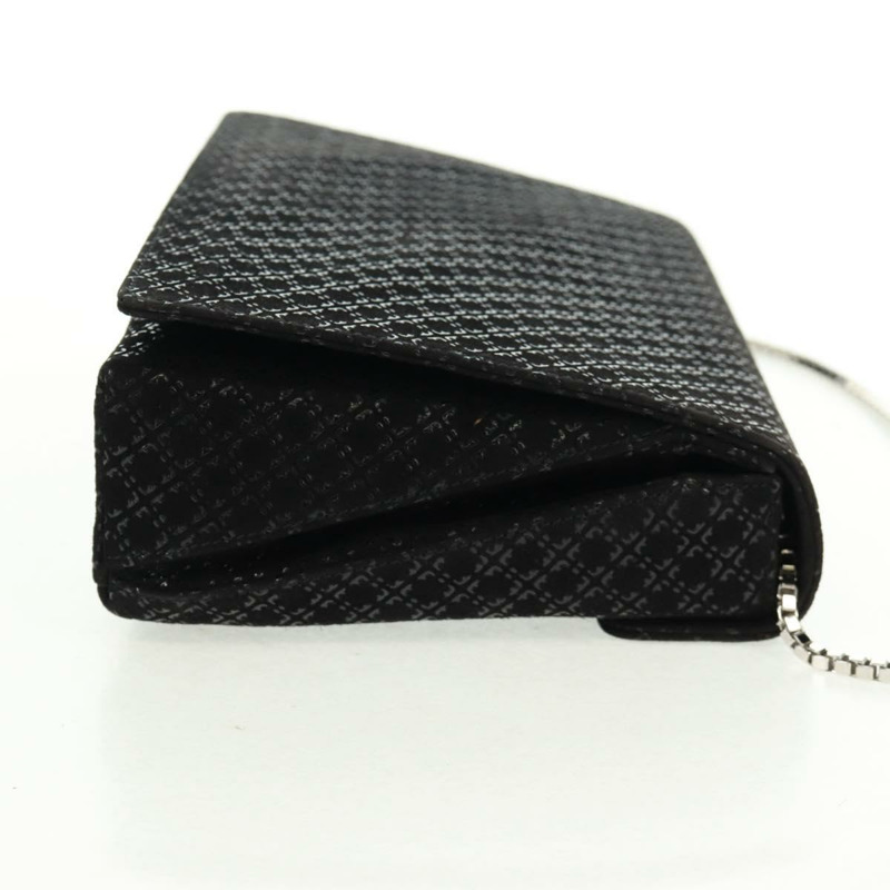 【日本直送】Salvatore Ferragamo 鏈條單肩包 麂皮 黑色 銀色 正品 154248V-3