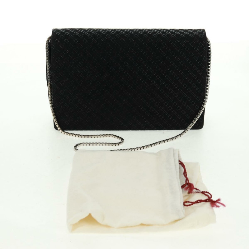 【日本直送】Salvatore Ferragamo 鏈條單肩包 麂皮 黑色 銀色 正品 154248V-11