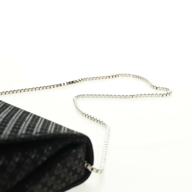 【日本直送】Salvatore Ferragamo 鏈條單肩包 麂皮 黑色 銀色 正品 154248V-13