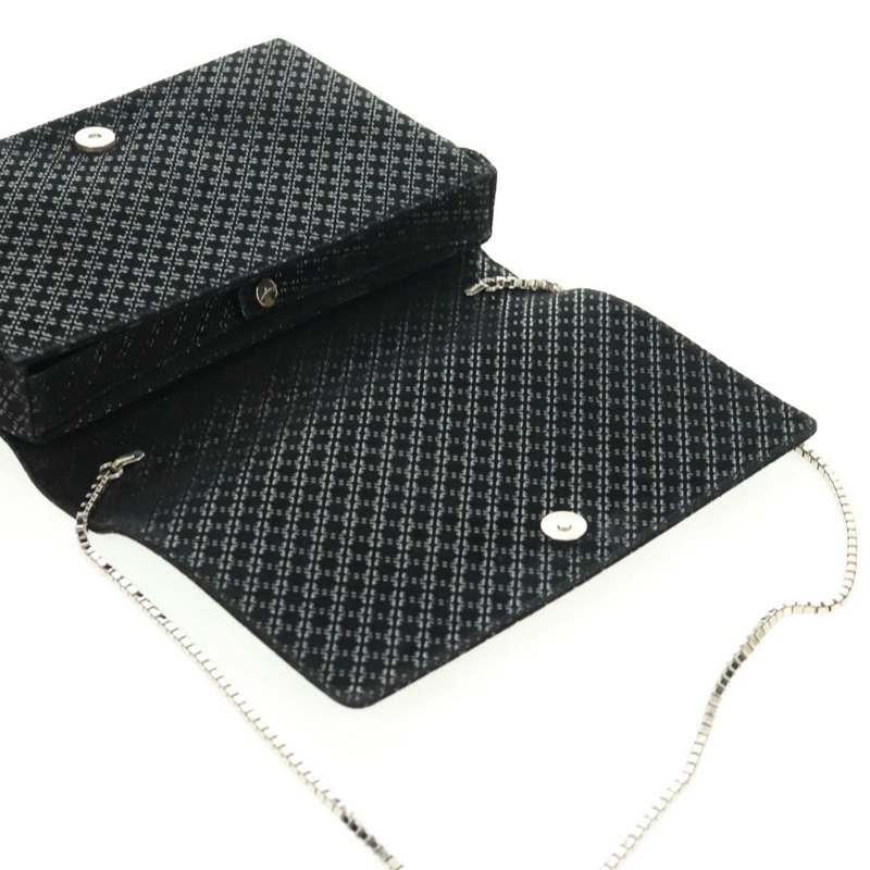 【日本直送】Salvatore Ferragamo 鏈條單肩包 麂皮 黑色 銀色 正品 154248V-17