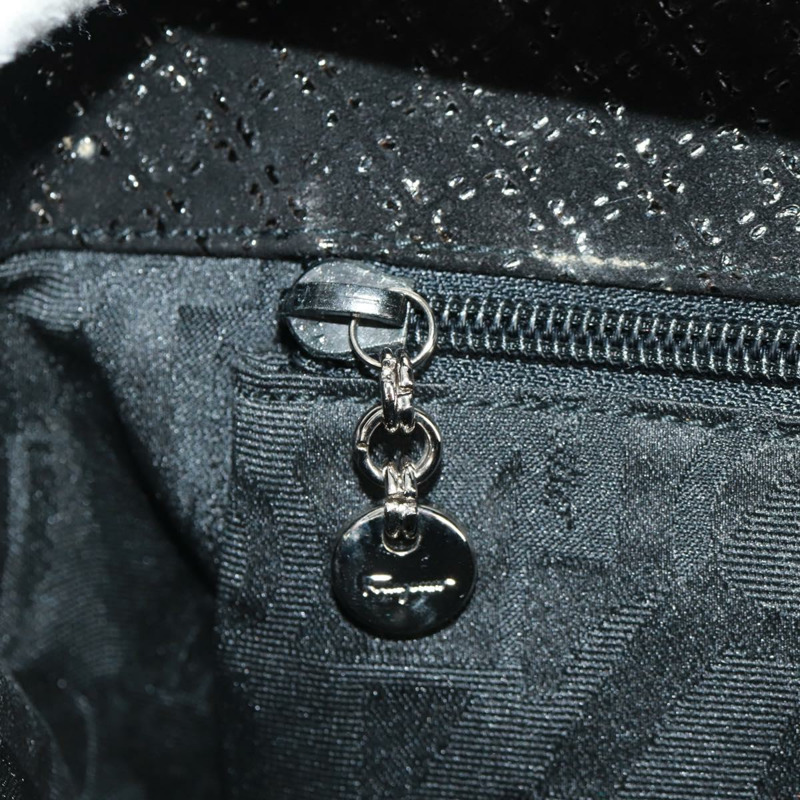 【日本直送】Salvatore Ferragamo 鏈條單肩包 麂皮 黑色 銀色 正品 154248V-21