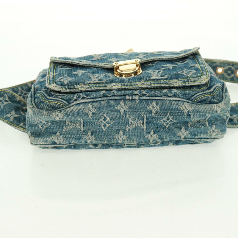 【日本直送】路易威登 Monogram 牛仔布腰包/斜背包 藍色 M95347 LV 正品 164002SAV-4