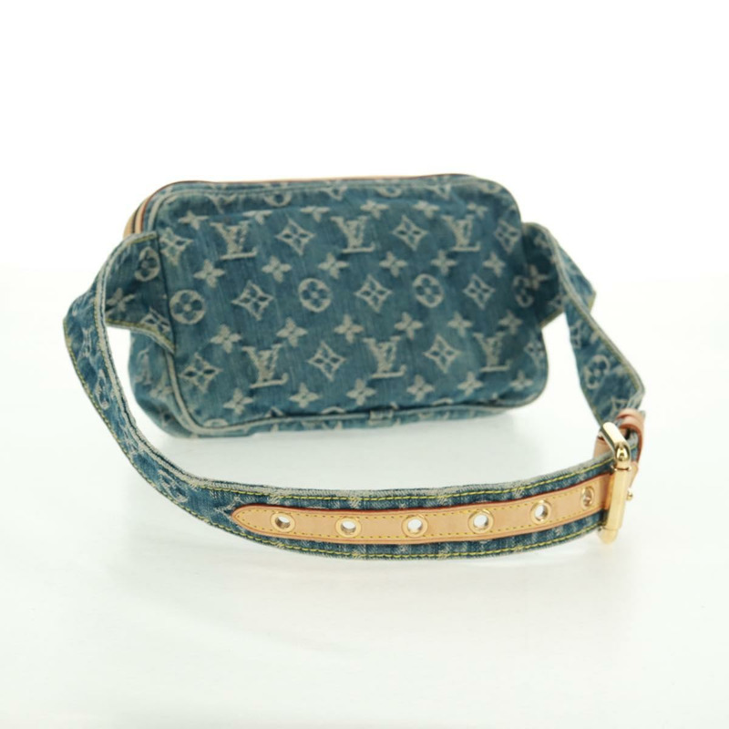 【日本直送】路易威登 Monogram 牛仔布腰包/斜背包 藍色 M95347 LV 正品 164002SAV-6