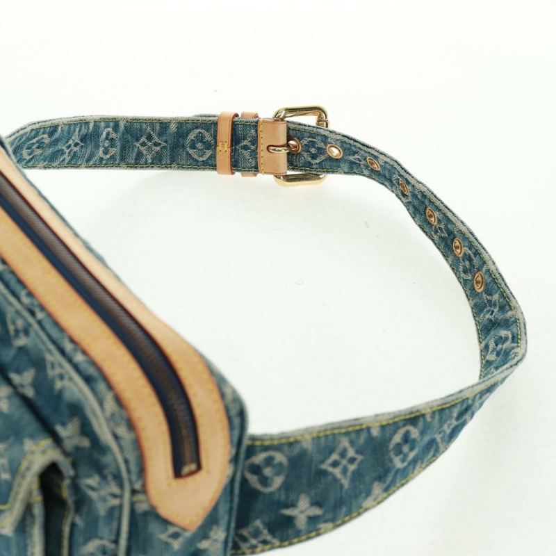 【日本直送】路易威登 Monogram 牛仔布腰包/斜背包 藍色 M95347 LV 正品 164002SAV-8