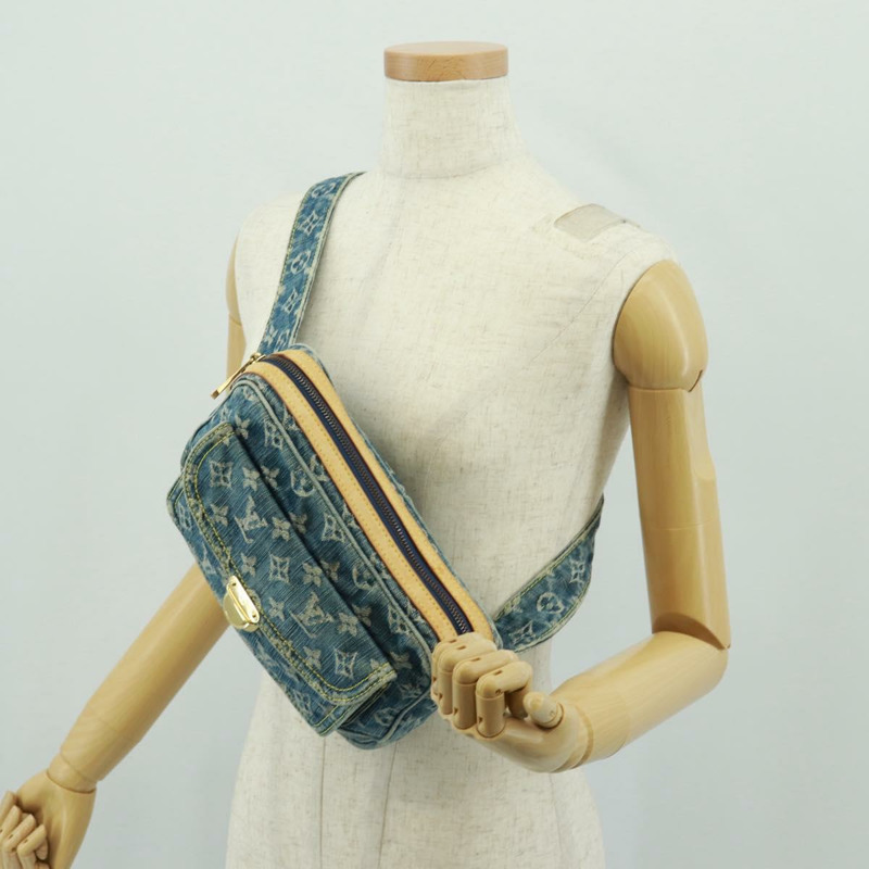 【日本直送】路易威登 Monogram 牛仔布腰包/斜背包 藍色 M95347 LV 正品 164002SAV-25