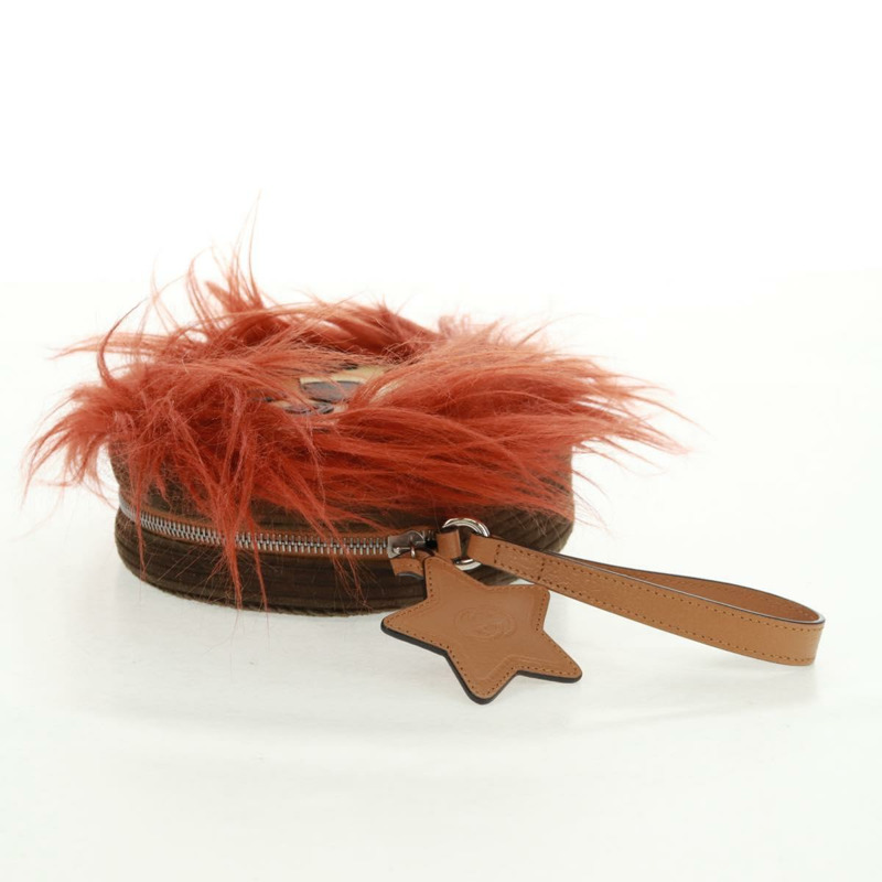 【日本直送】GUCCI 雙G獅子互扣手拿包，棕色/銀色皮革，貨號704806，正品編號157518SAV-2