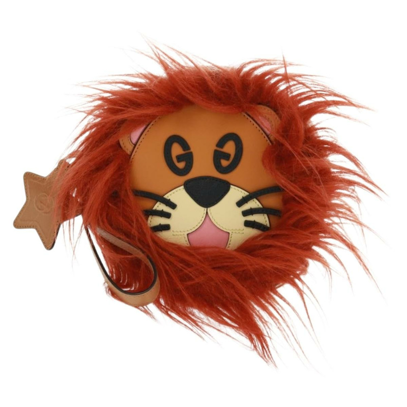 【日本直送】GUCCI 雙G獅子互扣手拿包，棕色/銀色皮革，貨號704806，正品編號157518SAV-12