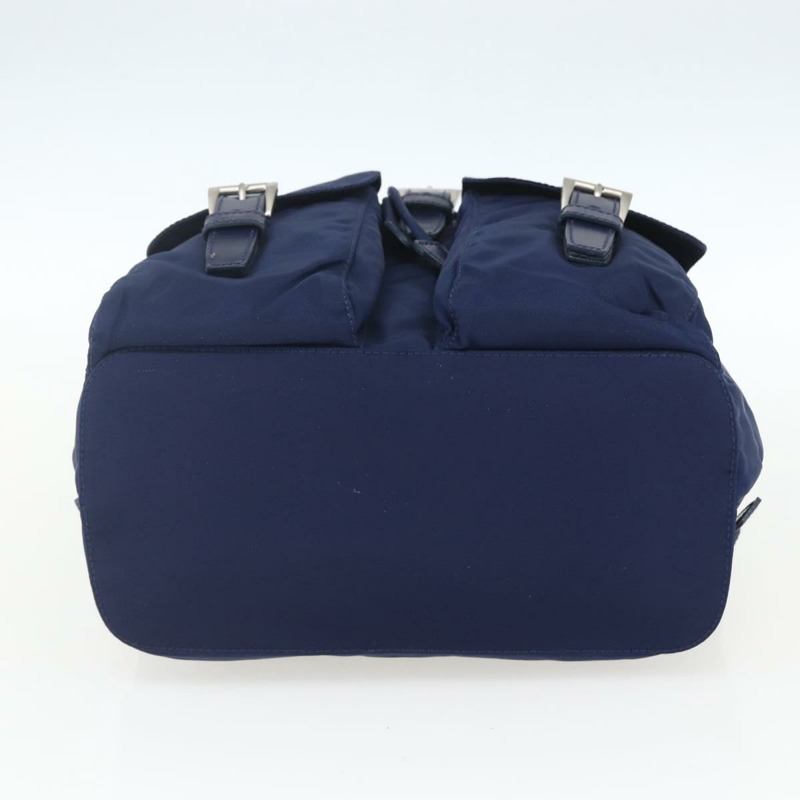 【日本直送】PRADA 雙肩包 尼龍 海軍藍 銀色 正品 164098V-4