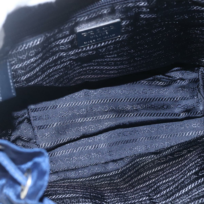 【日本直送】PRADA 雙肩包 尼龍 海軍藍 銀色 正品 164098V-9