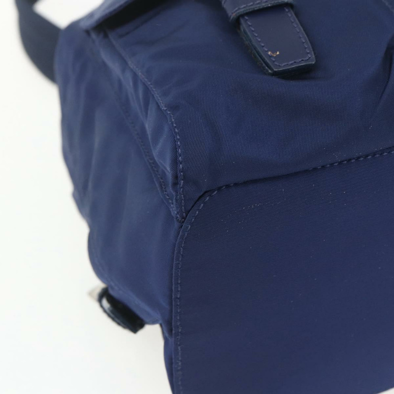 【日本直送】PRADA 雙肩包 尼龍 海軍藍 銀色 正品 164098V-16