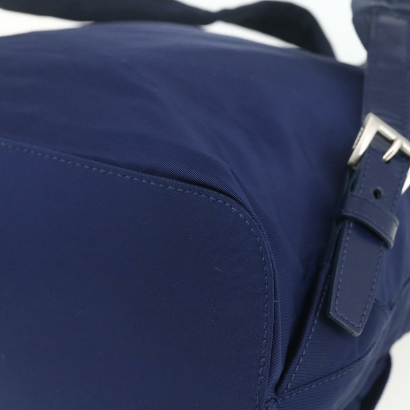 【日本直送】PRADA 雙肩包 尼龍 海軍藍 銀色 正品 164098V-17