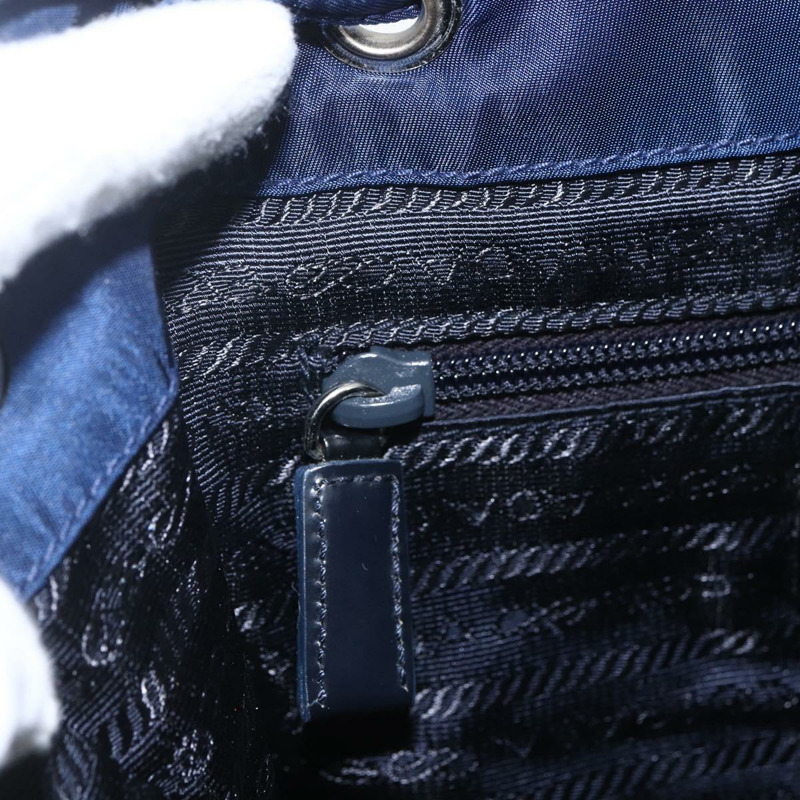 【日本直送】PRADA 雙肩包 尼龍 海軍藍 銀色 正品 164098V-21
