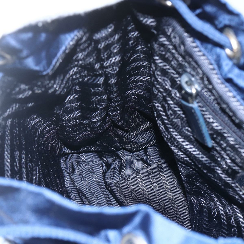 【日本直送】PRADA 雙肩包 尼龍 海軍藍 銀色 正品 164098V-23