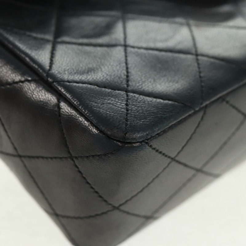 【日本直送】香奈兒 (CHANEL) 絎縫鏈條單肩包，羊皮材質，黑色，金色雙C標誌，正品編號 157555SAV-14