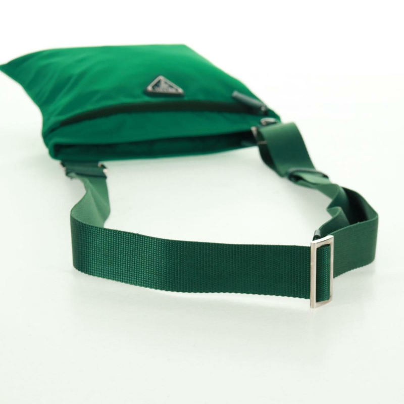 【日本直送】PRADA 單肩包 尼龍 綠色 銀色 正品 164302V-6