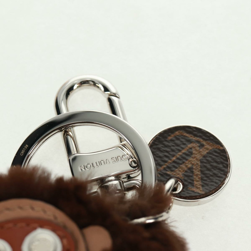 【日本直送】路易威登 (LOUIS VUITTON) 珠寶手提包 Cl 猴子吊飾 毛絨棕色 MP1997 LV Auth 164311M-4