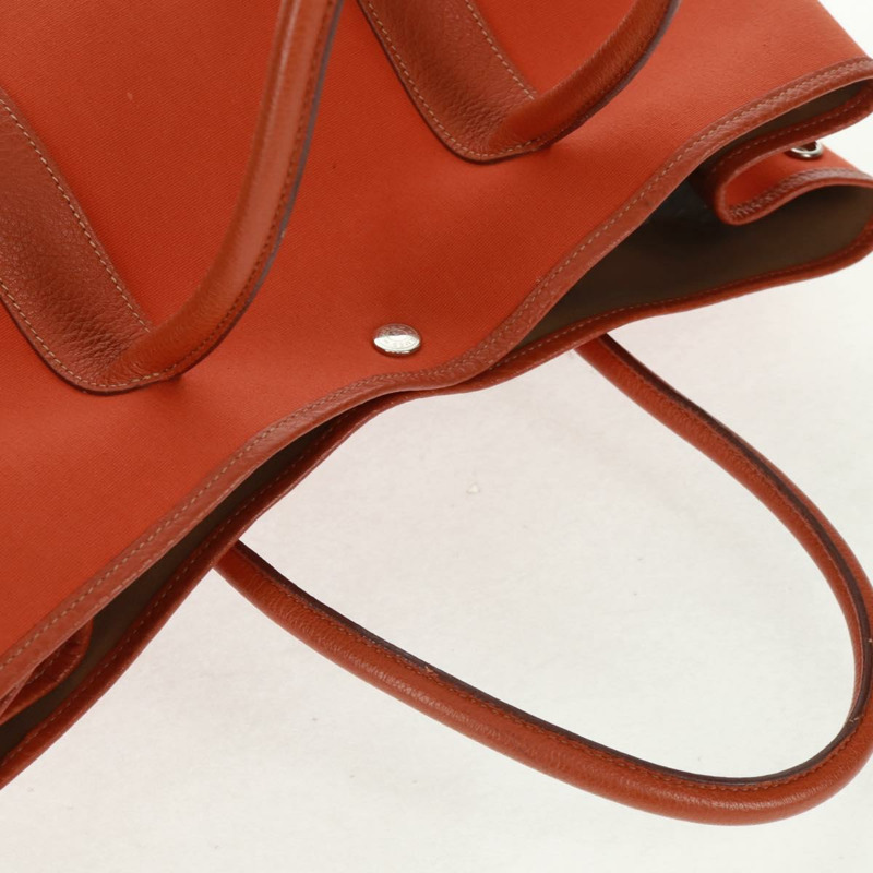 【日本直送】愛馬仕 Garden Party PM 手提包 Towar Officier 橙色銀色 Auth 164191SAM-6