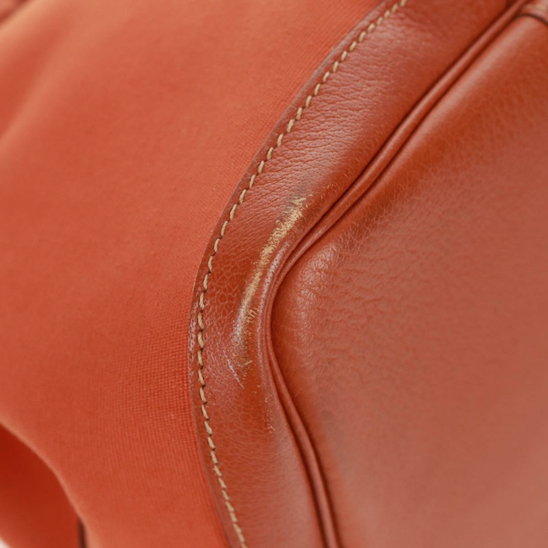 【日本直送】愛馬仕 Garden Party PM 手提包 Towar Officier 橙色銀色 Auth 164191SAM-8