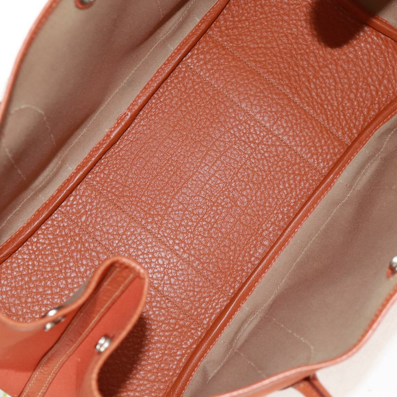 【日本直送】愛馬仕 Garden Party PM 手提包 Towar Officier 橙色銀色 Auth 164191SAM-9