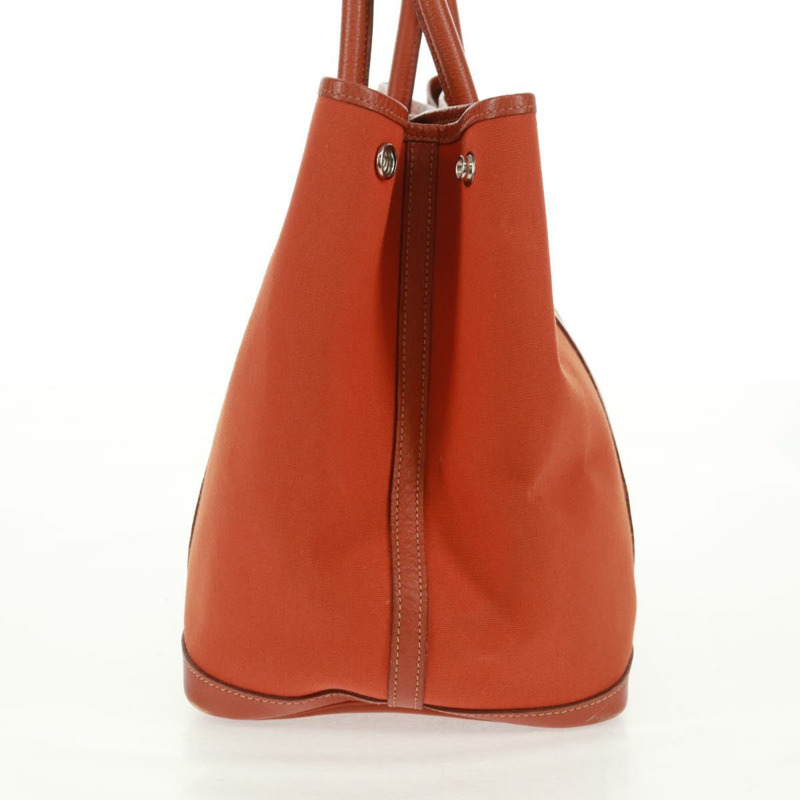 【日本直送】愛馬仕 Garden Party PM 手提包 Towar Officier 橙色銀色 Auth 164191SAM-14