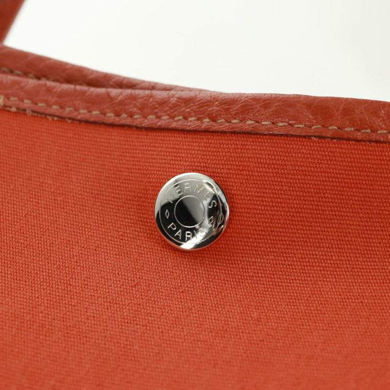 【日本直送】愛馬仕 Garden Party PM 手提包 Towar Officier 橙色銀色 Auth 164191SAM-19
