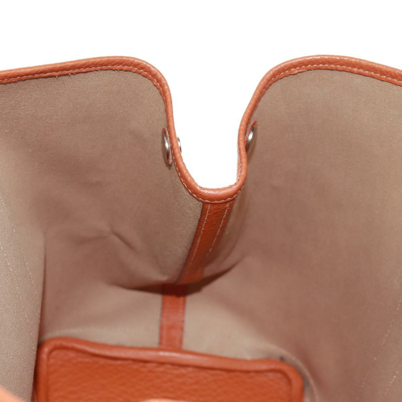 【日本直送】愛馬仕 Garden Party PM 手提包 Towar Officier 橙色銀色 Auth 164191SAM-22