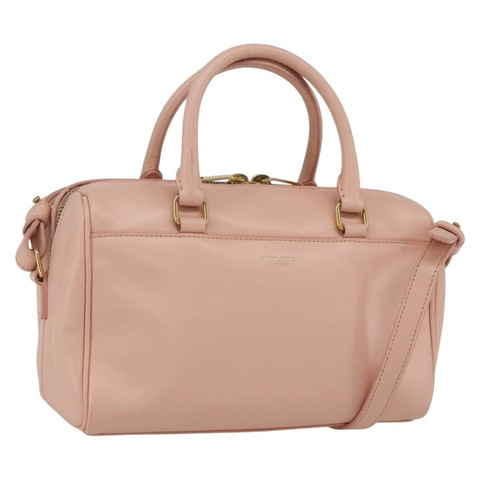 SAINT LAURENT 嬰兒旅行手提包 皮革 粉紅金色 330958 正品 164086V